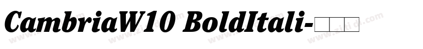 CambriaW10 BoldItali字体转换